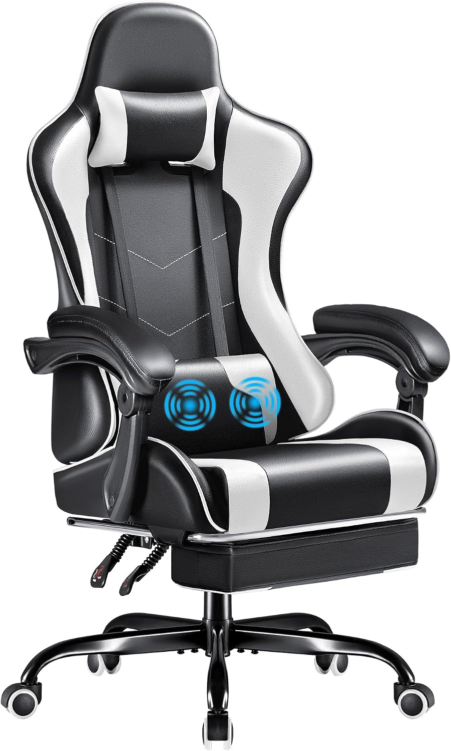 Massage - Furmax gamingstoel, videogamestoel met voetsteun en