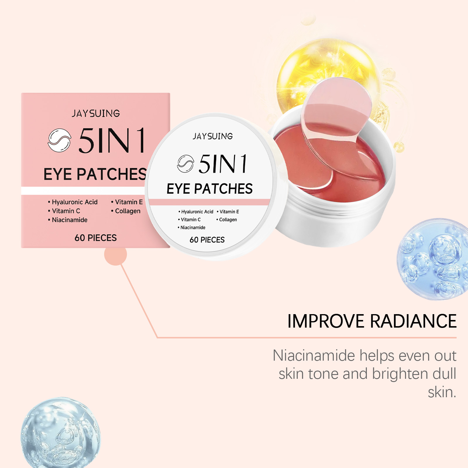 JAYSUING 5-in-1 Onderoogpatche - Hyaluronic Acid Facial Serum recensie en prijs