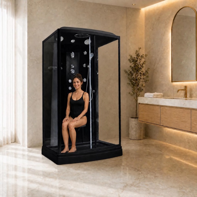 Luxe douchecabine met zwart fr - Massage recensie en prijs