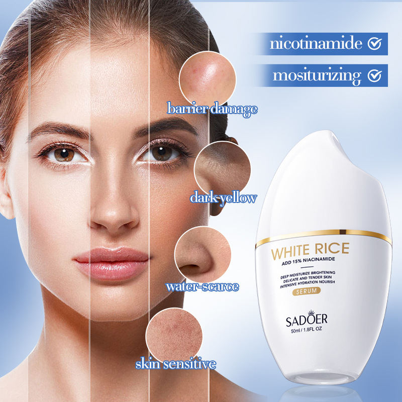 Witte Rijst Gezichtsserum Verk - Niacinamide Pore Shrinking Essence recensie en prijs