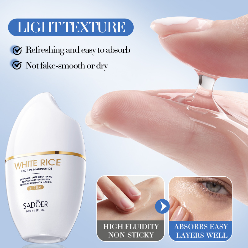 Witte Rijst Gezichtsserum Verk - Niacinamide Pore Shrinking Essence recensie en prijs