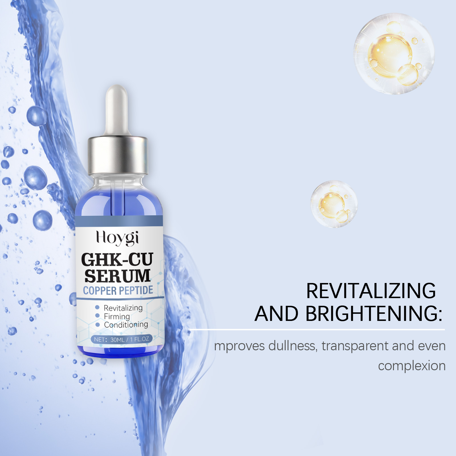 30ml Koperpeptide Serum GHK-Cu - Hyaluronic Acid Facial Serum recensie en prijs
